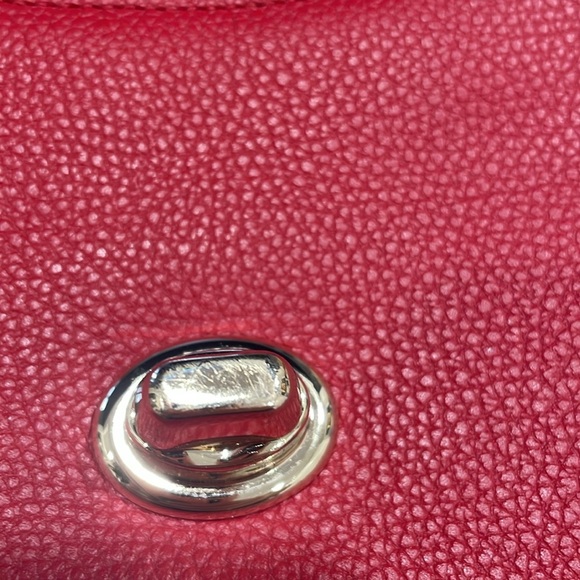 Coach Liv Pouch Red Leather Crossbody Bag - Picture 7 of 15
